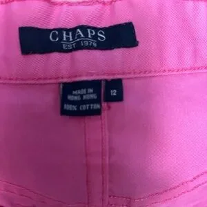 Chaps | Pants & Jumpsuits | Chaps Womens Bright Pink Straight Leg Capri ...